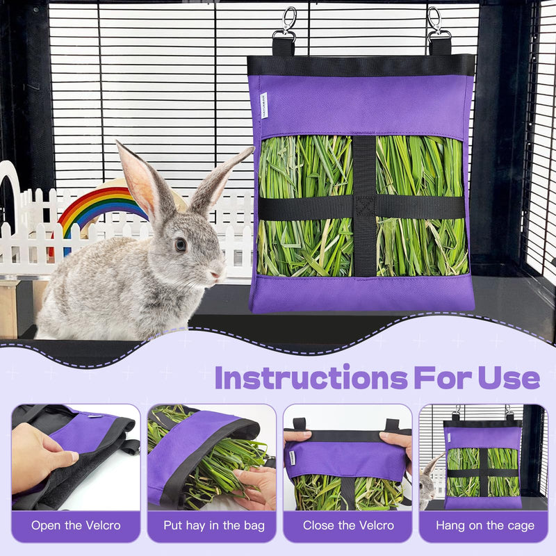 1 PCS Rabbit Hay Feeder Bag, Guinea Pig Bunny Hay Feeder,600D Oxford Durable Fabric Hanging Hay Bag for Small Pets and Animal 1 PACK - BeesActive Australia