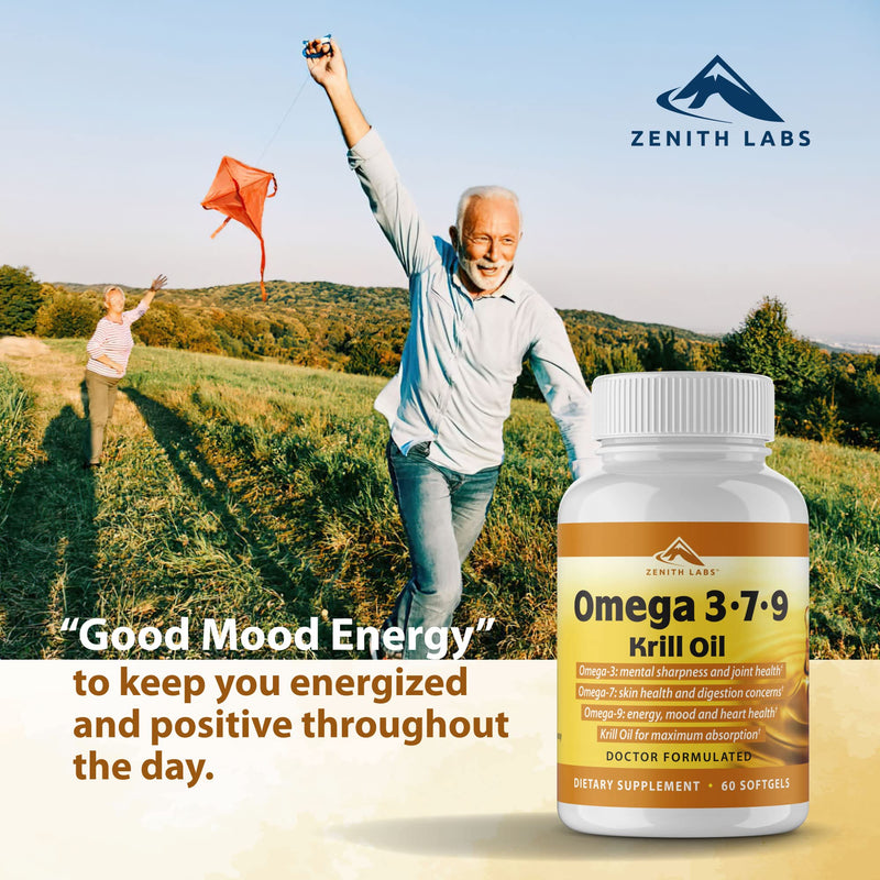 Omega 379 with Krill - Combines EPA, DHA, Omega-7, and Omega-9 - Includes Krill Oil for Max Absorption