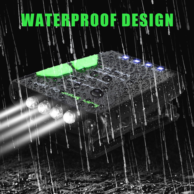 Mudder 4 Pcs Rechargeable Cap Light with Head Strap and USB Cable LED Cap Flashlight Clip Waterproof Ultra Bright Hat Flashlight Headlamp for Hunting Fishing Camping Hiking Cycling