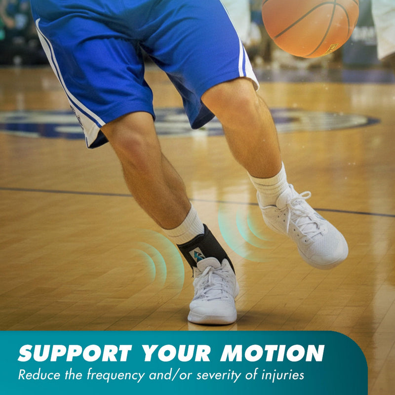Med Spec ASO Ankle Stabilizer - Lace Up Ankle Brace for Sprained Ankle and Peroneal Tendonitis, Orthopedic Ankle Support for Men, Women, Adults, Teens and Kids, Sports Injury Recovery Black Small