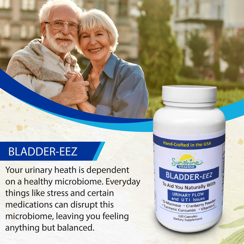 Bladder-EEZ | All-Natural Bladder Infection UTI Relief Support for Women with D-Mannose | Urinary Tract Infection Health with Immune System Support (1 Bottle of 120 Capsules)