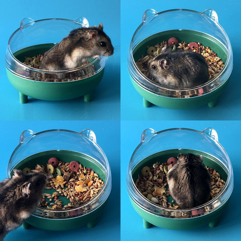 Hamster Food Bowl, Elevated Tilted Pet Feeder, Reduces Neck Strain, Suitable for Dwarf Hamsters, Gerbils, Mice, Puppies, and Other Small Animals Green - BeesActive Australia