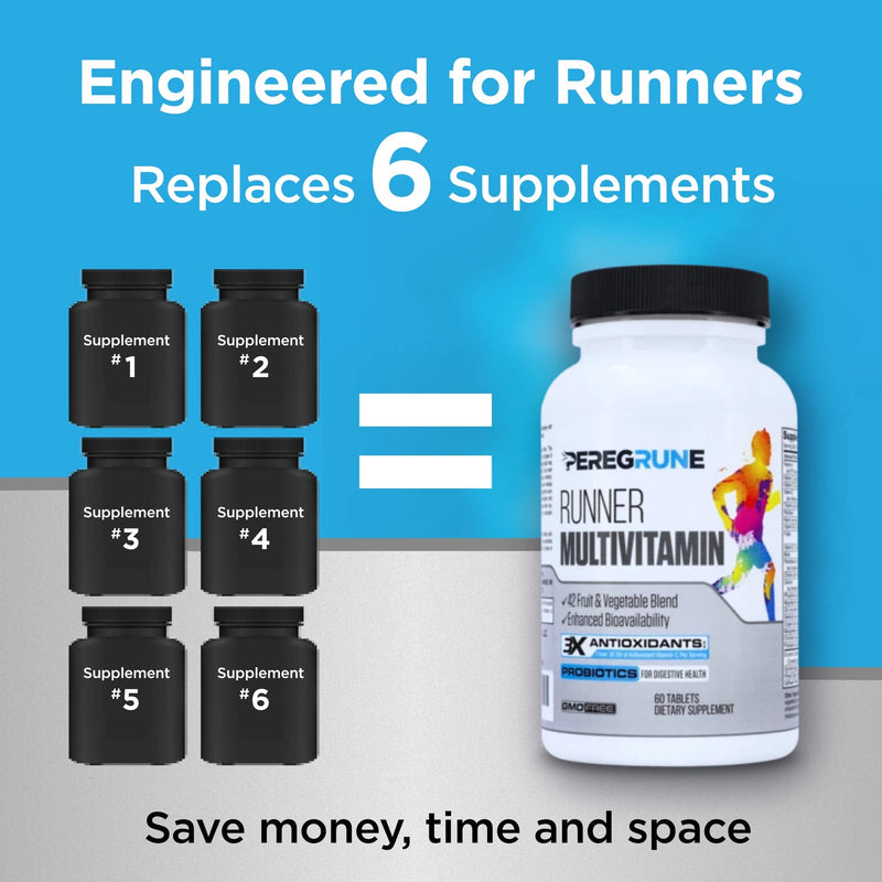 Runner Multivitamin & Omega-3 Bundle | Designed for Runners with Antioxidants & Complete B-Complex to Support Energy & Recovery | Omega-3 to Support Heart & Joint Health | Non-GMO Omega Bundle