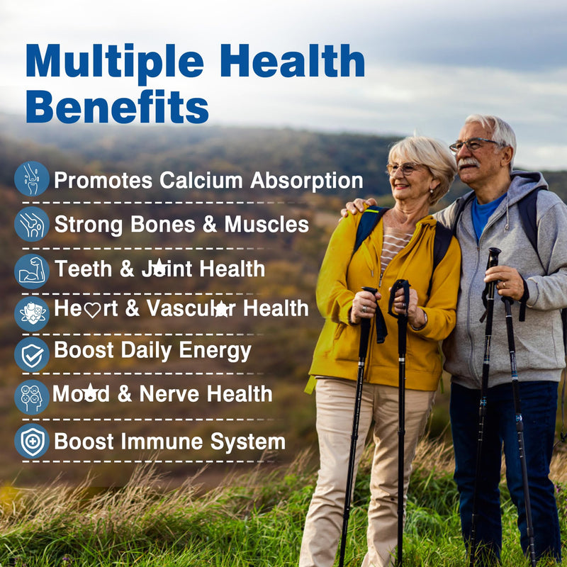 6-in-1 Liposomal Vitamin D3 K2 Calcium Supplement - Plant Based Calcium 600mg with Vegan Vitamin D3 5000 iu + Vitamin K K2 MK7 + B12, Algae Ca-lcium Magnesium Zinc for Bone, Softgels, 2 Pack 120 Count (Pack of 2)