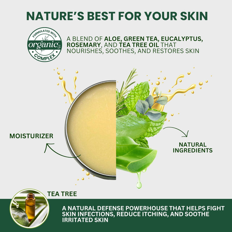 KESMEDIK Tea Tree Oil Balm for Skin, Soothes Itching, Rashes & Dry Skin, Antifungal Defense for Athlete’s Foot, Jock Itch, Chafing, Bug Bites & Eczema, Natural, Effective & Safe for All Ages 2 Ounce (Pack of 1)