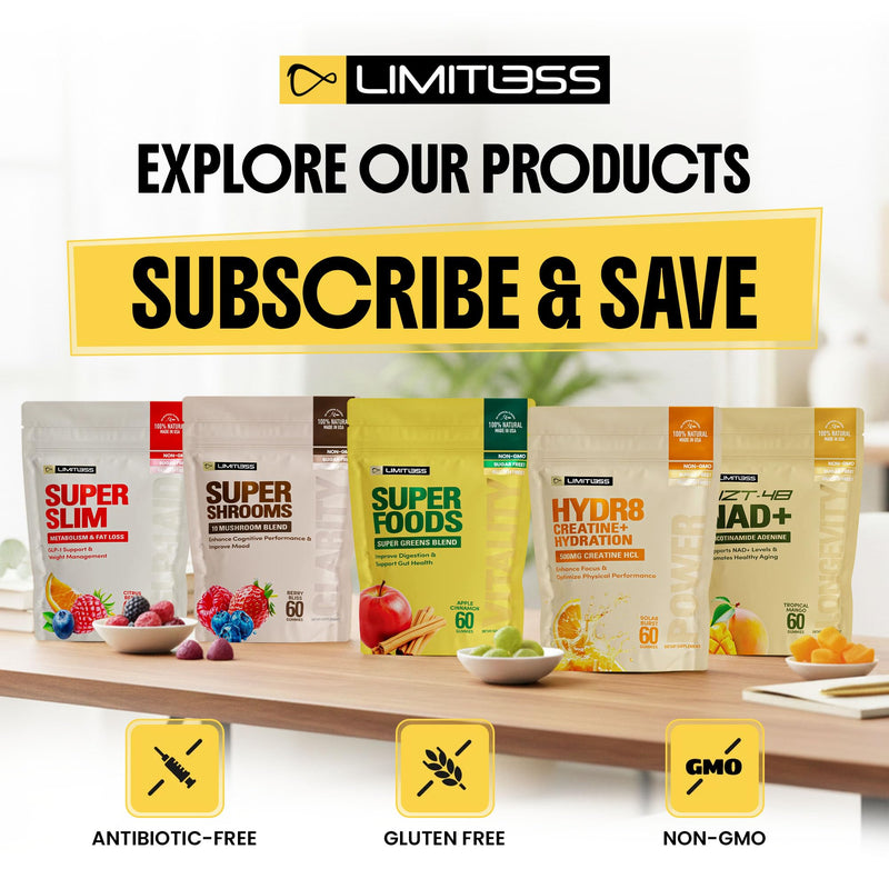 Limitless Supershrooms Smart Focus Gummies - 30 Day Supply