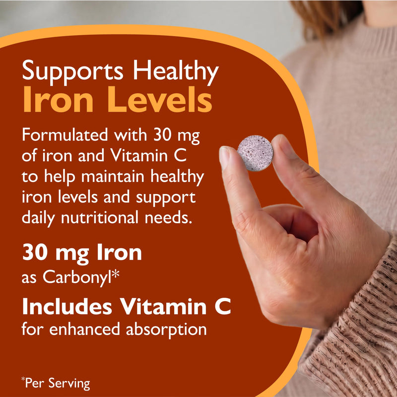 Celebrate Vitamins Bariatric Iron with Vitamin C, 30mg Iron, 90-Day Supply | 90-Chewable Tablets, Grape Flavor, 60mg Vitamin C, Once-Daily Bariatric Support After Surgery
