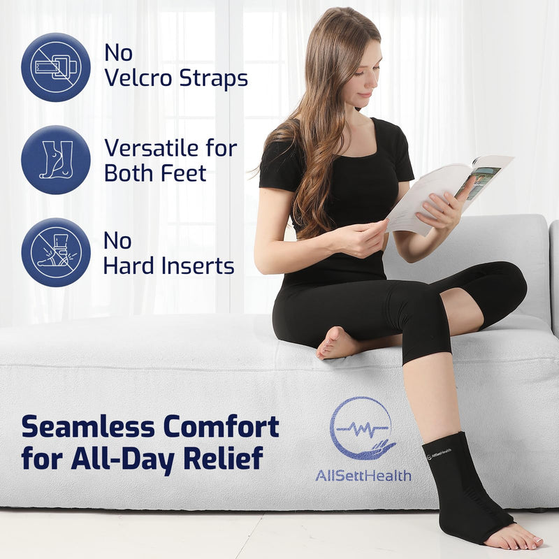 Ankle Ice Pack Wrap for Swelling - Hot/Cold Therapy Ice Wrap for Foot Pain Relief, Heel Pain Relief, Plantar Fasciitis, Achilles Tendonitis Relief, Sprained Ankle Compression, Medium - BeesActive Australia