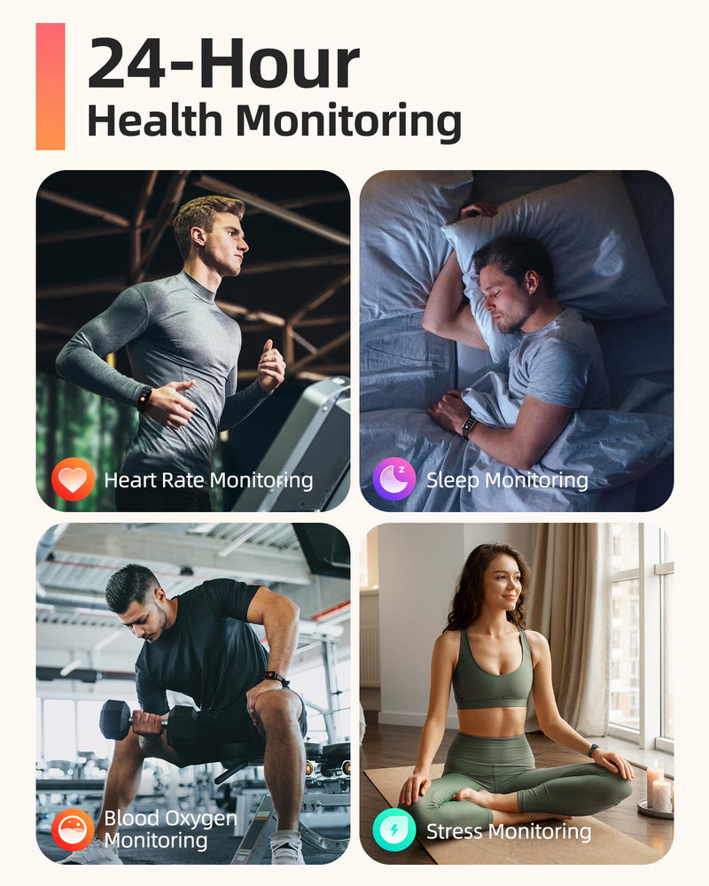 Parsonver 5ATM Waterproof Fitness Tracker, Swimming Smart Watch with Step Counter, Stopwatch, Pedometer, 24/7 Heart Rate/Blood Oxygen/Sleep Monitor, 110+ Sport Modes Fitness watch for Women Men, Black 1.47"