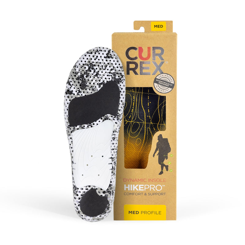 CURREX HikePro Insoles for Hiking Boots & Shoes – Shock Absorbing Inserts to Help Reduce Fatigue and Increase Performance – Anti-Slip Heel Surface forStability – for Men & Women – Medium Arch, Large L (Mens 9-10.5 / Womens 10.5-12) Medium Arch - Yellow - BeesActive Australia