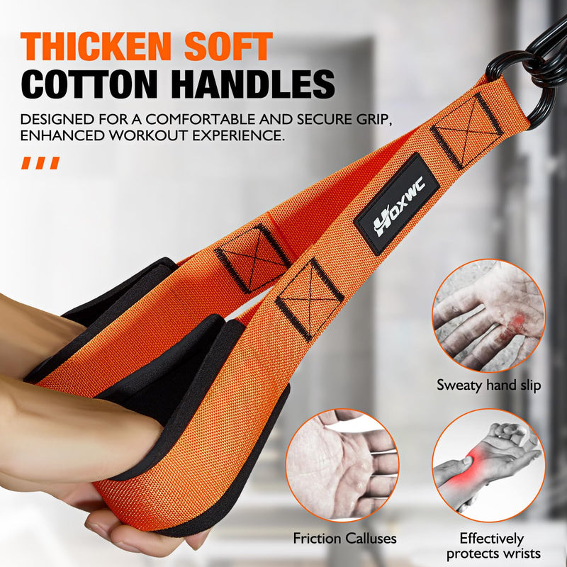Home Gym Equipment, Heavy Resistance Bands with Handles, Tricep Workout Equipment, Bicep Curl Workout, Pull Down Attachment for Arms Back Exercise, Best Replacement for Lift Pulley System - BeesActive Australia