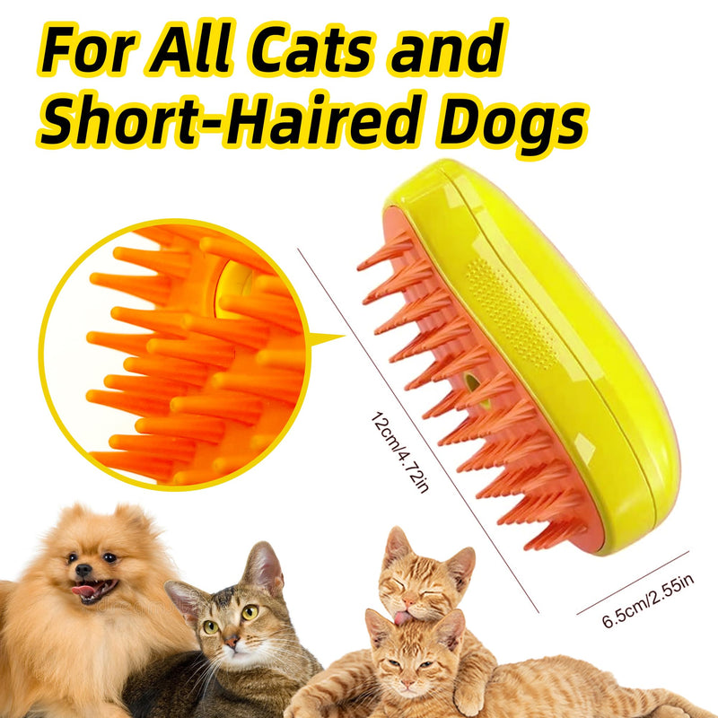Steamy Cat Brush, 3 In1 Cat Steamy Brush, Self Cleaning Steam Cat Brush for Massage, Silicone Steam Pet Brush for Removing Tangled And Loosse Hair (green) green - BeesActive Australia