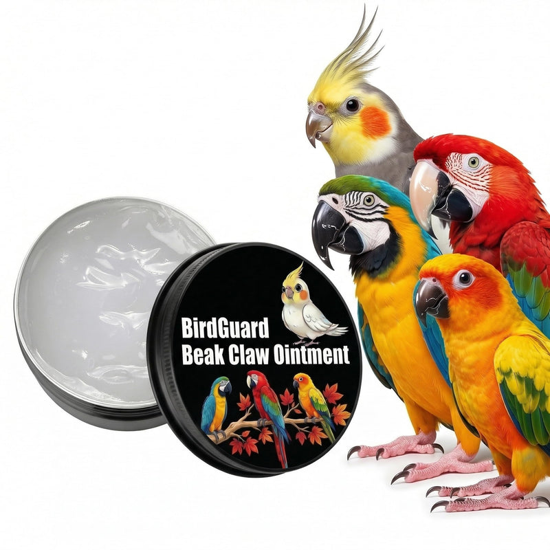 2.7 Oz Parrot Beak & Feet Balm, Bird Beak Oil & Moisturizer for Dry Cracked Skin, Foot Care Cream for Parrots, Cockatiels, Parakeets, Natural Bird Grooming Treatment