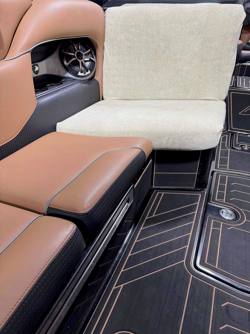 Let's Tie Up Premium Boat Seat Cushion Covers | XS Sand | 2 Count | Breathable Fabric | Heat Dissipation Keeps Seats Cool | Cushion Coozie | Protection & Comfort in One X-Small