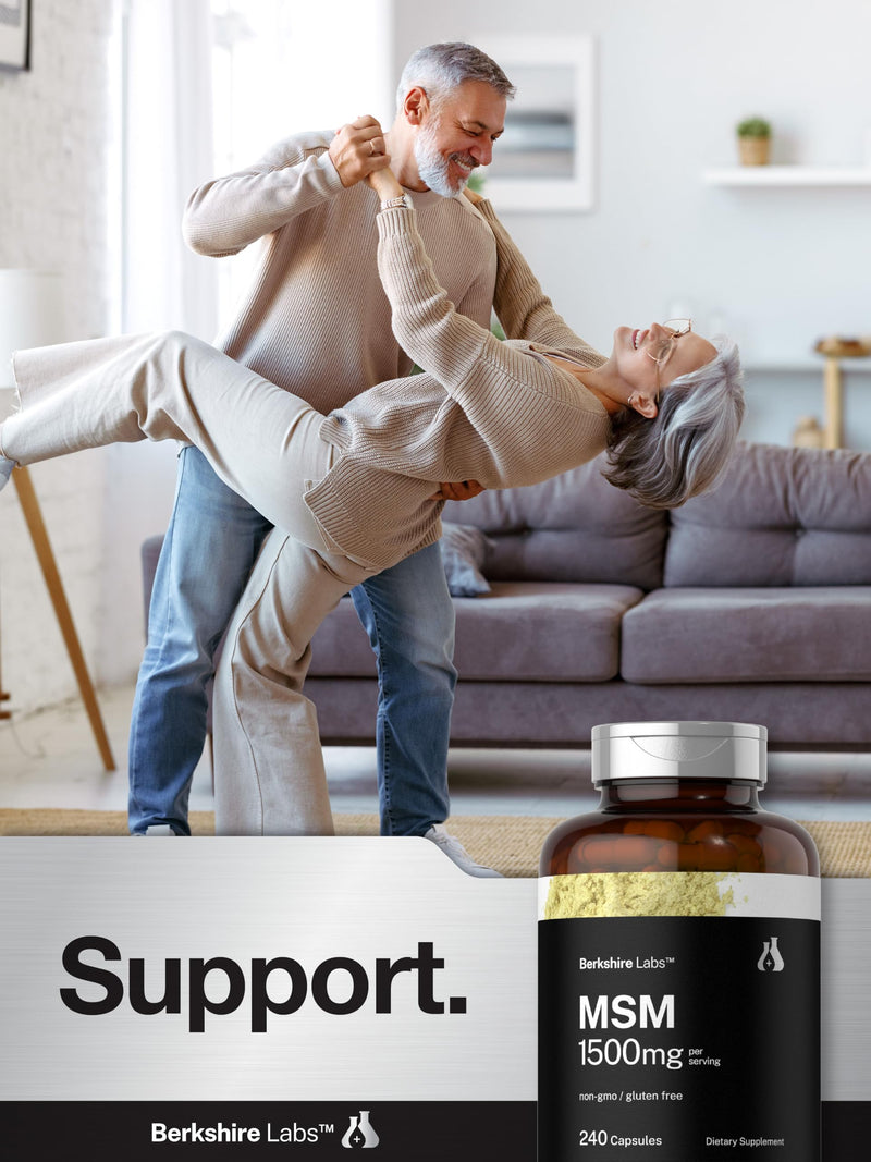 Horb√§ach MSM Capsules 1500mg | 240 Count | Non-GMO, Gluten Free Supplement | Berkshire Labs - BeesActive Australia