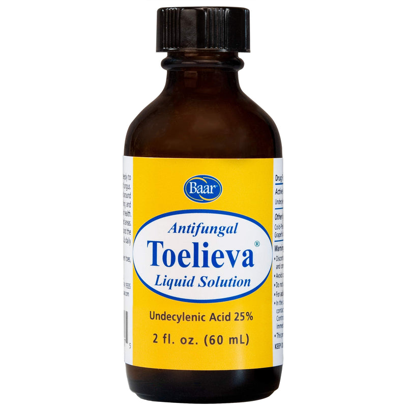 Baar Products - Toelieva Antifungal Liquid Solution - 25% Undecylenic Acid, Organic Olive Oil, Grapefruit Seed Extract - Maximum Strength - Fights Fungus Under & Around Toenails - 2 oz - BeesActive Australia
