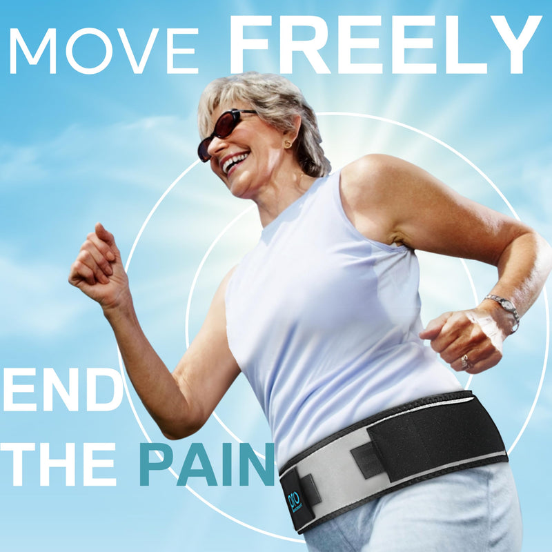 Pro Enrichment Sacroiliac SI Joint Hip Belt – USA Patented Lower Back Brace Support – Pelvic, Nerve, Sciatica Pain Relief. Adjustable Hip Brace, Non-Slip Si Belt for Women & Men (Regular) REGULAR (Hip Size 32-47 inch)