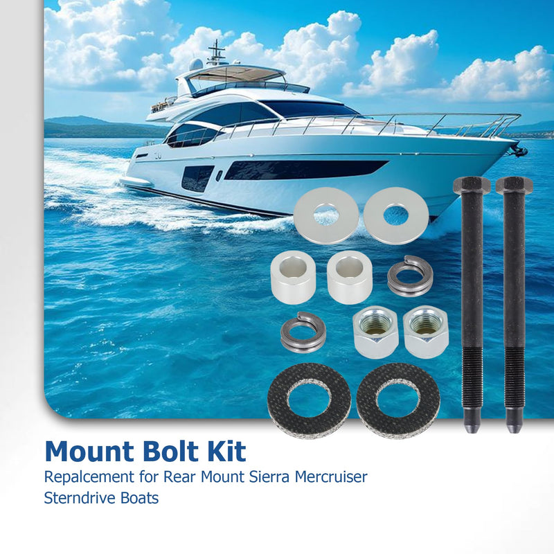 WFLNHB Engine Mount Bolt Kit Repalcement for Rear Mount Sierra Mercruiser Sterndrive Boats R MR Alpha One Gen II & Bravo drives 97934A1