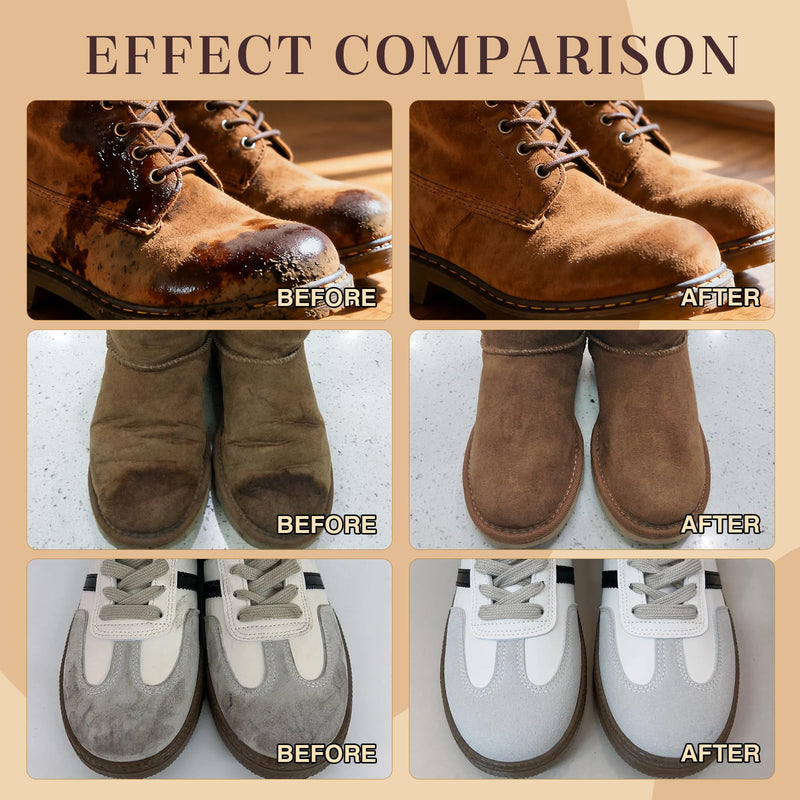 Suede & Nubuck Care Kit for Clog & Sandal, 5-Piece Set with Cleaner, Protector, Suede Brush & Eraser Clean, Microfiber Cloth, Premium Care Kit Protect for Shoes, Boots, Uggs, Jackets, Bags and Apparel - BeesActive Australia