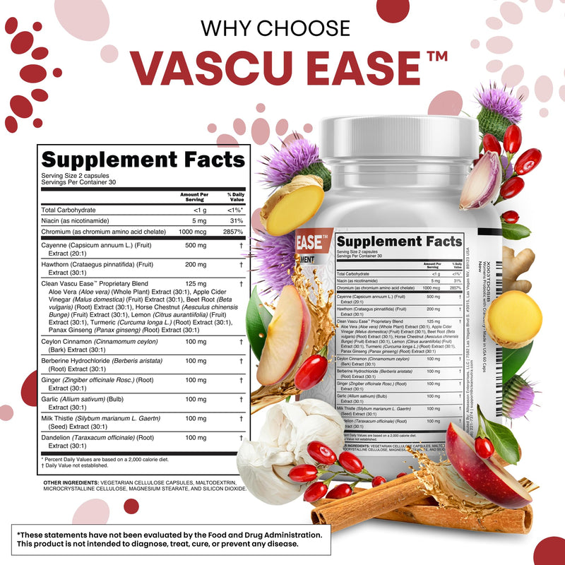 Clean Nutra Cayenne Pepper Capsules Supplement with Hawthorn Berry, Dandelion Root, Ceylon Cinnamon, Garlic, Ginger, Berberine, Apple Cider Vinegar, Milk Thistle, Beet Root, Aloe Vera Pills & More - BeesActive Australia