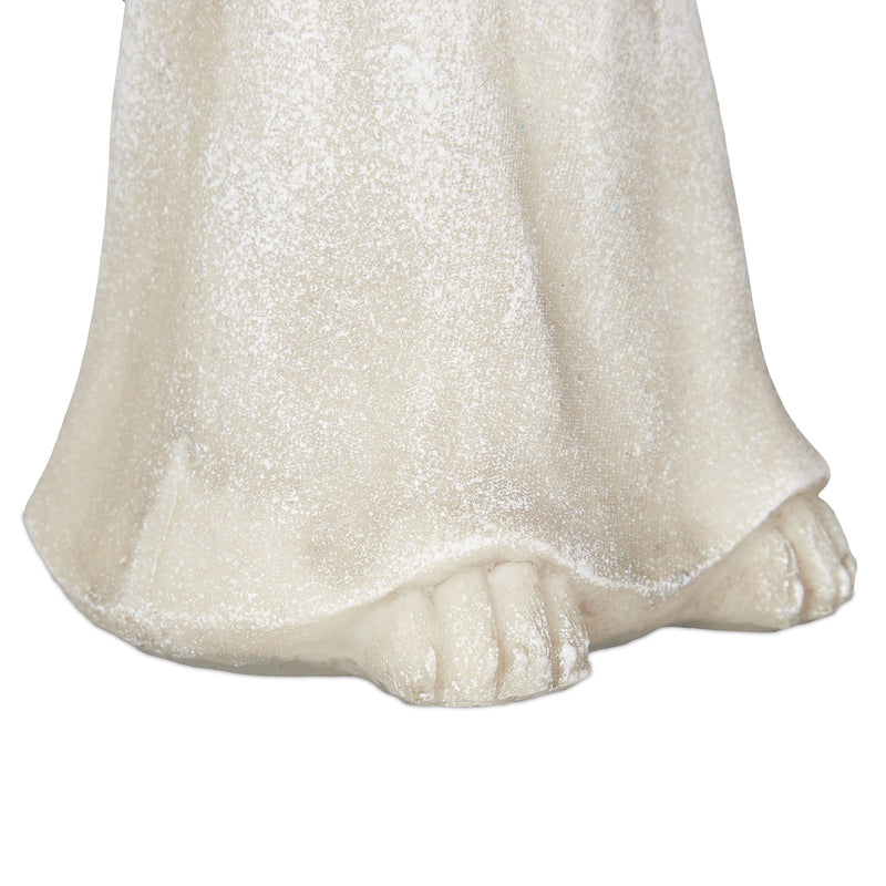 Relaxdays Grave Ornament for Cat, Garden Decoration Figure, Keepsake for Animal, Cat Angel, Weatherproof Cat Memorial Stone, Cream - BeesActive Australia