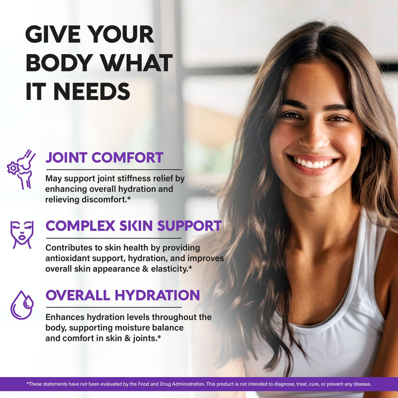 Hyaluronic Acid Supplements 1000 mg - Collagen | MSM | Boswellia | Vitamin D3, C & E - Hyaluronic Acid Capsules - Skin Hydratation & Joint Comfort Support - 7-in-1 Complex - Made in USA - 120 Capsules 120 Count (Pack of 1) - BeesActive Australia
