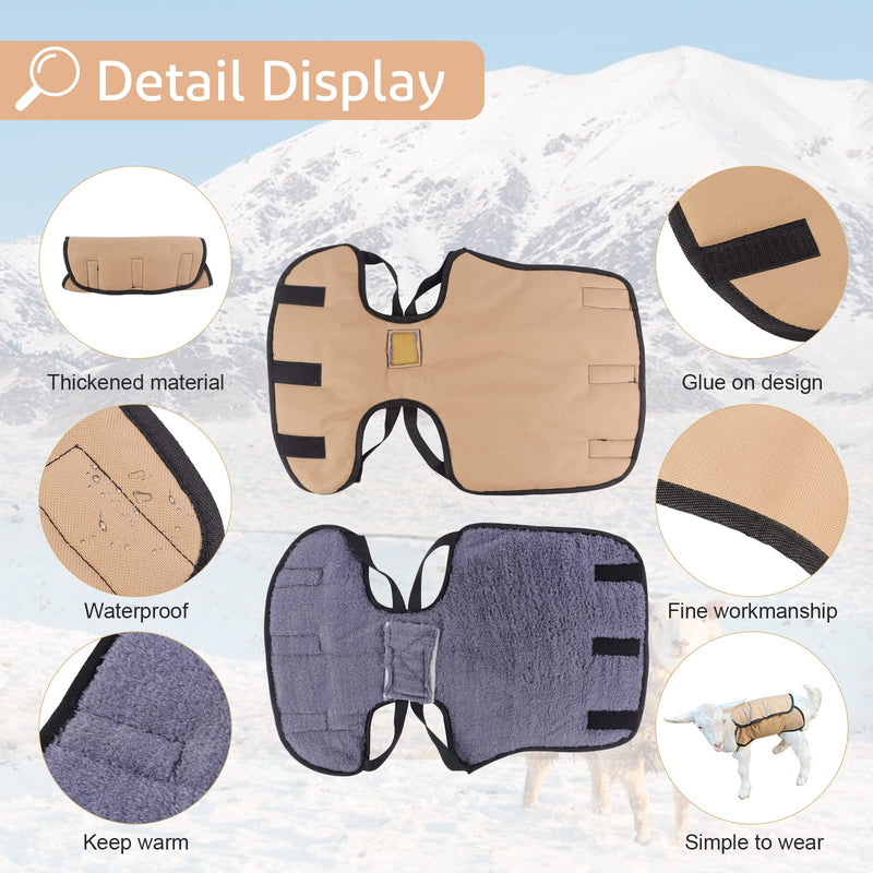 2 Pcs Goat Blanket Goat Blankets for Cold Weather Mini Horse Blanket Goat Coats for Winter Goat Supplies Goat Blankets Sheep Blanket S Brown S-2PCS - BeesActive Australia