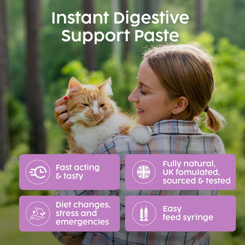 Probiotics for Cats Paste 15ml, Cat Diarrhea Treatment - New Formula for Easy Dispensing, Advanced Prebiotic, Diarrhea Relief, Restore Digestion, Loose Stools & Gut Balance - Catnip Flavoured