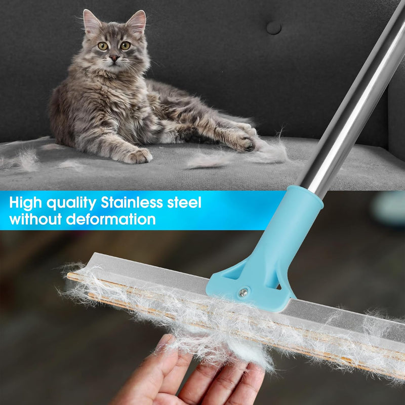 Pet Hair rake Bundle, Retractable Cat & Dog Hair Carpet rake Remover | This pet Hair Broom & Carpet Brush for Carpets Rugs Mats Couch & Pet Tower with 2 Hanging Hooks Easy to Every Hair - BeesActive Australia