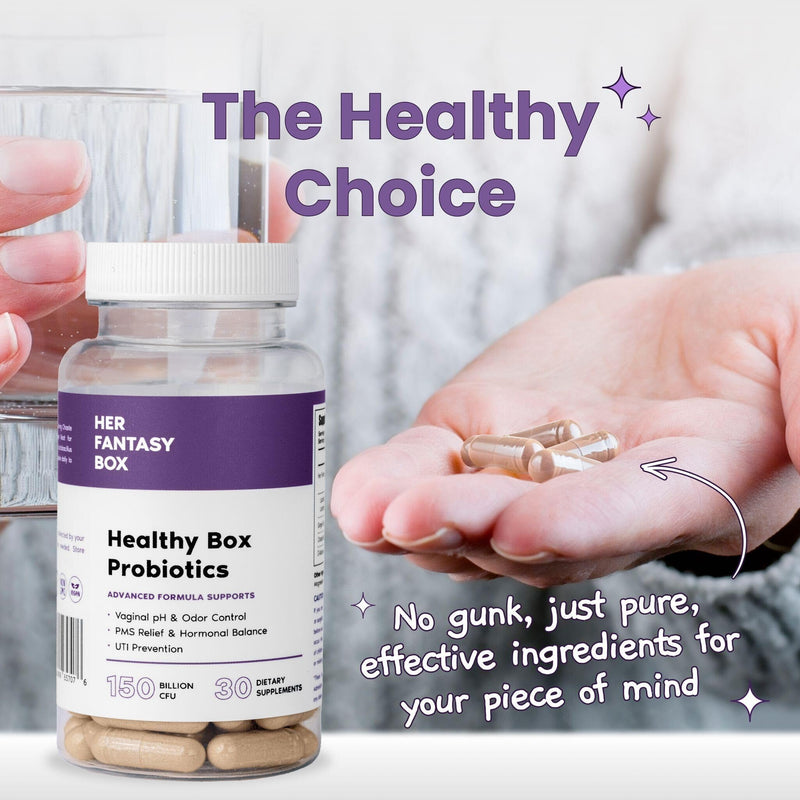 Her Fantasy Box | Vaginal Probiotics for Women ‚Äì Prebiotics + Advanced Lactobacillus Blend ‚Äì Hormonal Balance, PMS Relief ‚Äì Feminine Health Support with Cranberry & D-Mannose - BeesActive Australia