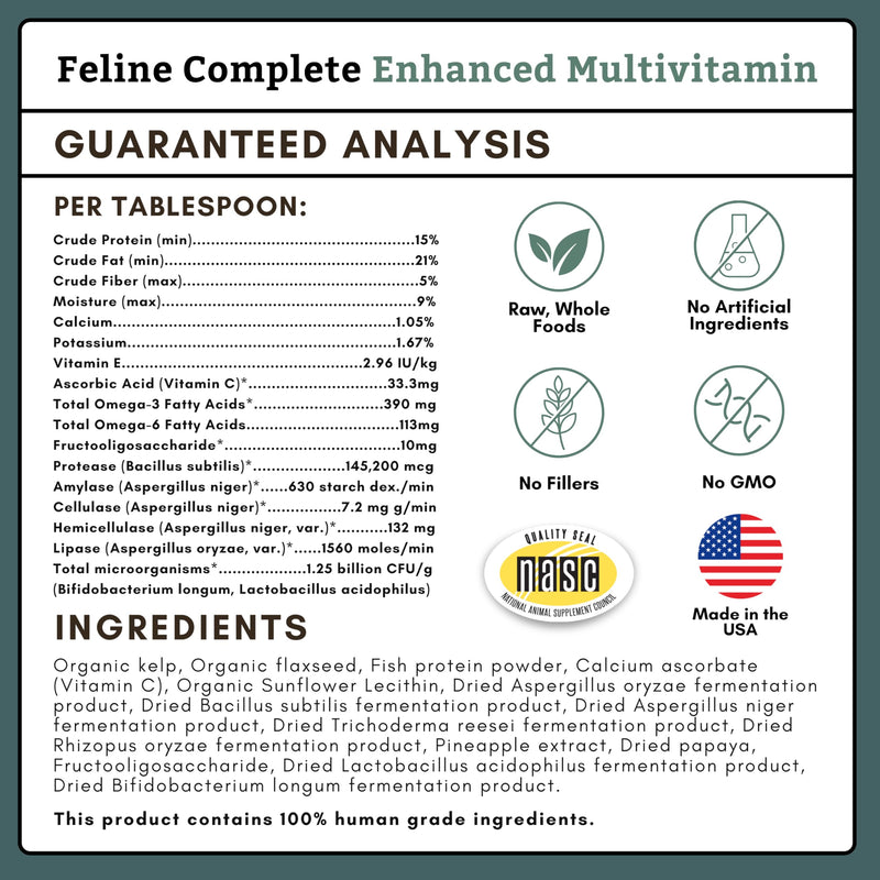 Wholistic Pet Organics Canine Complete & Feline Complete - Dog Vitamins and Cat Vitamins for Immune System, Skin, Coat & Overall Health