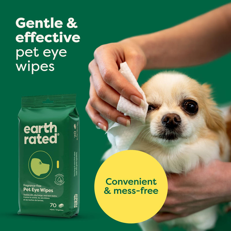 Earth Rated Ear Wipes & Grooming Wipes Bundle - Includes 70 Fragrance-Free Pet Ear Wipes and 100 Unscented Grooming Wipes. - PawsPlanet Australia