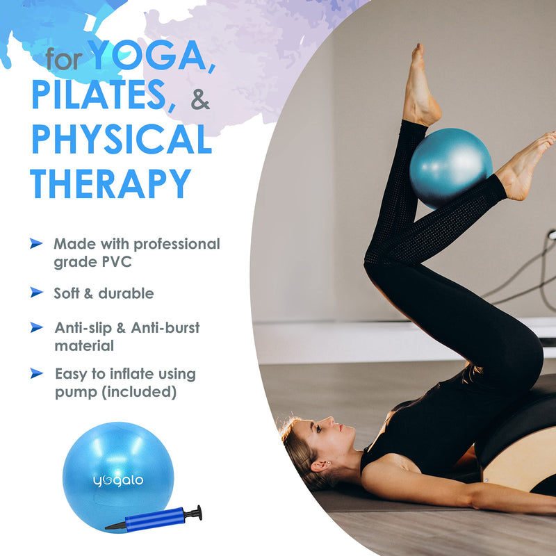 Pilates Ring and Ball Set with 3 Resistance Bands - Pilates Equipment for Home Workout - Magic Circle Pilates Ring 14 Inch to Tone, Sculpt and Strengthen - Fitness Ring for Yoga and Pilates Blue