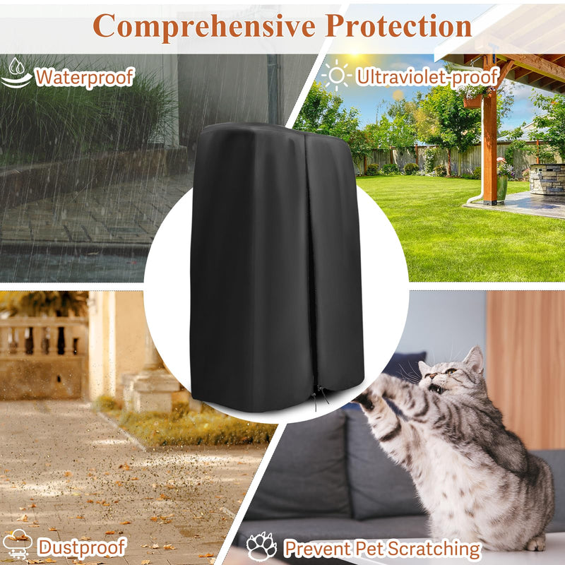 Cover for Speediance Home Gym Equipment, Waterproof Smart Home Gym System Cover, Strength Training Fitness Equipment Protector for Home Workout Cable Machine-28"L×15"W×71"H, Black - BeesActive Australia