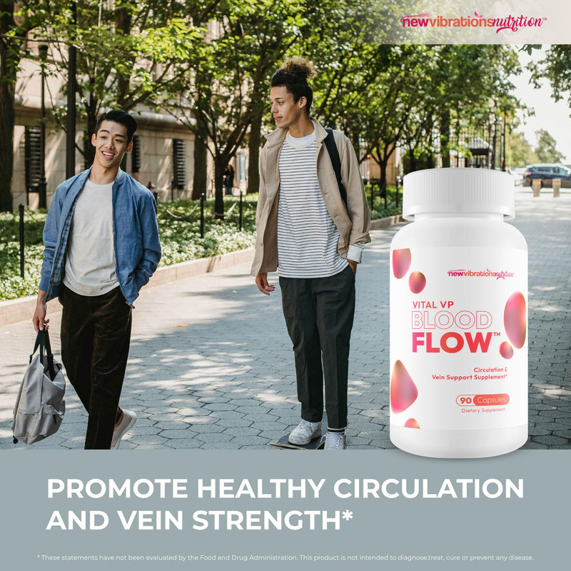 Vital VP Blood Flow Supplement - Our Best Circulation High Pressure Pills - Circulation and Vein Support Vitamins for Advanced Blood Flow Care - Nitric Oxide Vital VP System - Vital VP Supplements