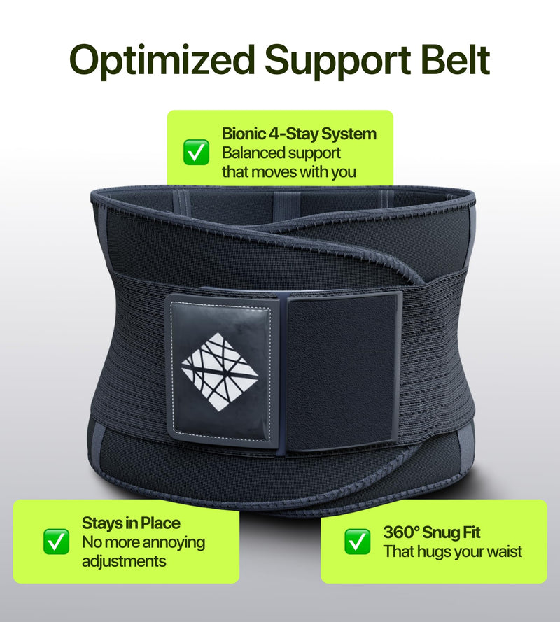 Plus Size Lower Back Brace 4XL - The Most Effective Back Pain Relief for Men & Women, Adjustable Lumbar Support Belt for Injury Prevention, Sciatica, Scoliosis, Herniated Disc Back Belt