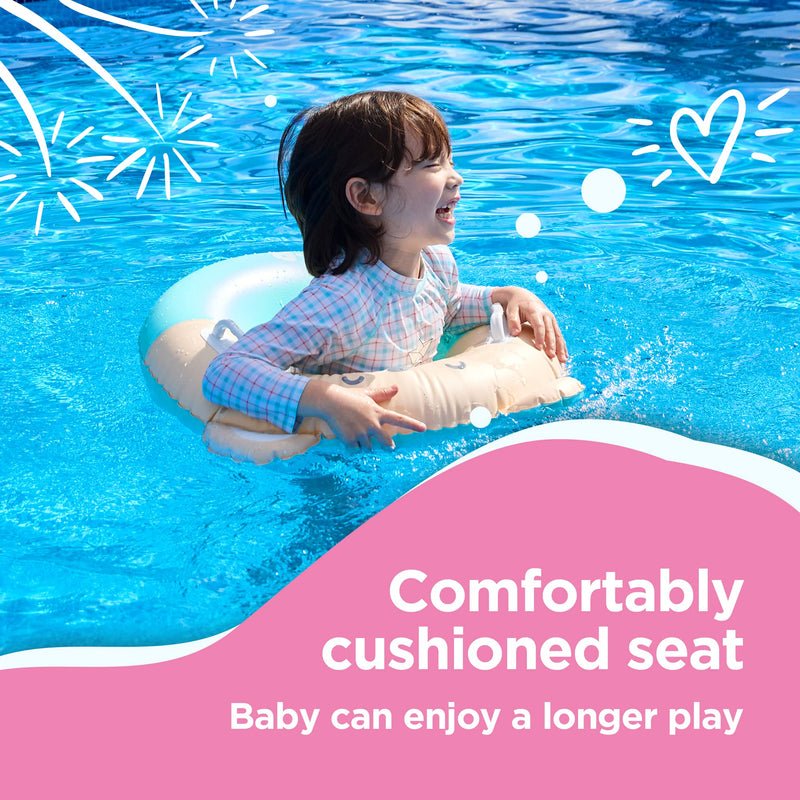 NAI-B Toddler Float Tube, Inflatable Swimming Pool Ring with Seat, Blow up Swim Training Aid Float Ring for 2-5 Year Old Boys Girls Toddler Kids Pink - BeesActive Australia