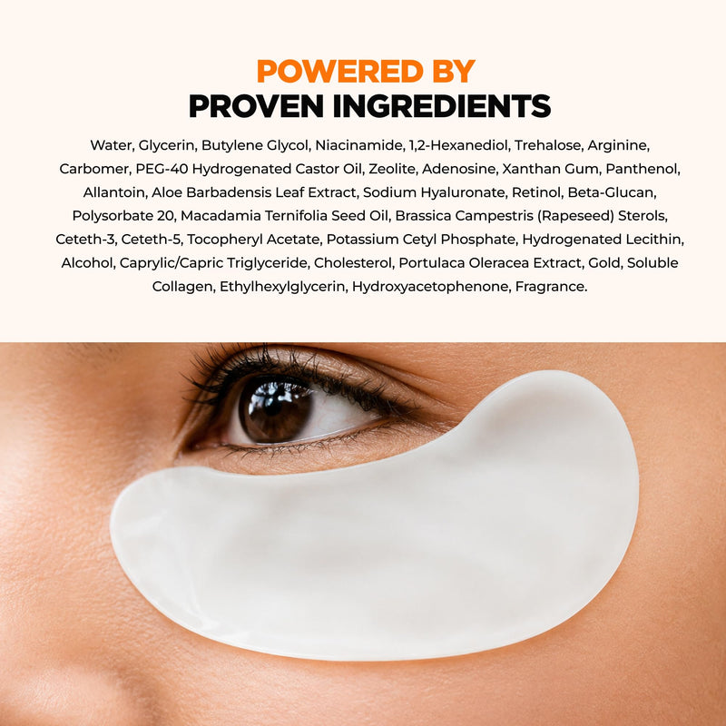 Vitamin C Under Eye Patches with Retinol, Brightens Dark Circles, 5 Pairs Vitamin C & Retinol (5 Pairs)