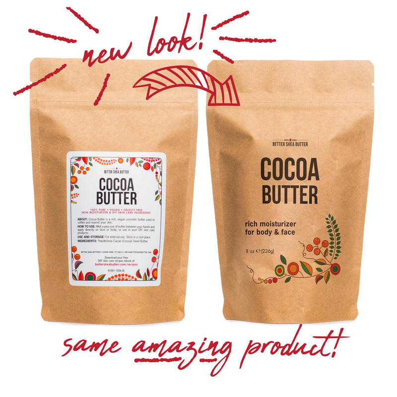 Better Shea Butter Cocoa Butter - 8 oz Block, Deeply Moisturizes Skin, Diminishes Scars, Stretch Marks, Soothes Dry Skin Bar 8 Ounce (Pack of 1) - BeesActive Australia