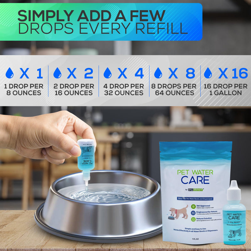 Pet Water Care - Dog and Cat Water Additive for Dental and Oral Care - Prevents Pets Water Bowl and Dispenser Fountain Slime - for Fresh Breath and Cleaner, Healthy Teeth - BeesActive Australia