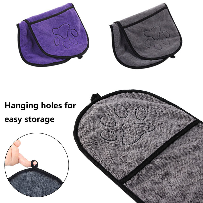 Niuhong 2 pieces large pet towel microfibre pet bath towel warm dog towel soft cat towel dog quick drying absorbent dry towel drying absorbent small dogs cats bathing - BeesActive Australia