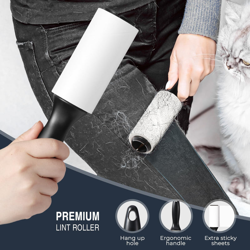 Vinabo lint roller 6 rolls with 60 sheets each + 1 dispenser, extra sticky portable lint remover, lint roller for animal hair, lint roller for dust, hair, cat hair, dog hair - BeesActive Australia