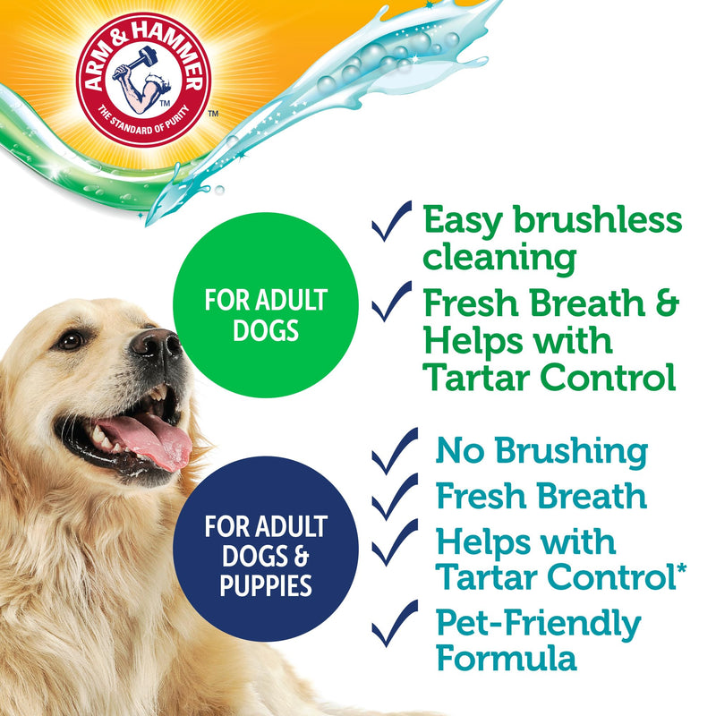 Arm & Hammer Complete Care Brushless Dental Kit for Dogs – Includes No-Brush Oral Gel + Dog Dental Spray, Fresh Breath, Tartar Control, Baking Soda Enhanced Dental Dog Supplies, 4 Fl Oz Each Dental Kit - Peanut Butter & Mint 4 Fl Oz (Pack of 2)