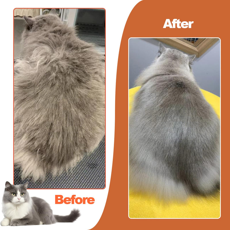ACE2ACE cat brush, cat brush long hair and cat brush short hair, self-cleaning cat hair brush from the brush with a button, for loose fur, mats, white - BeesActive Australia