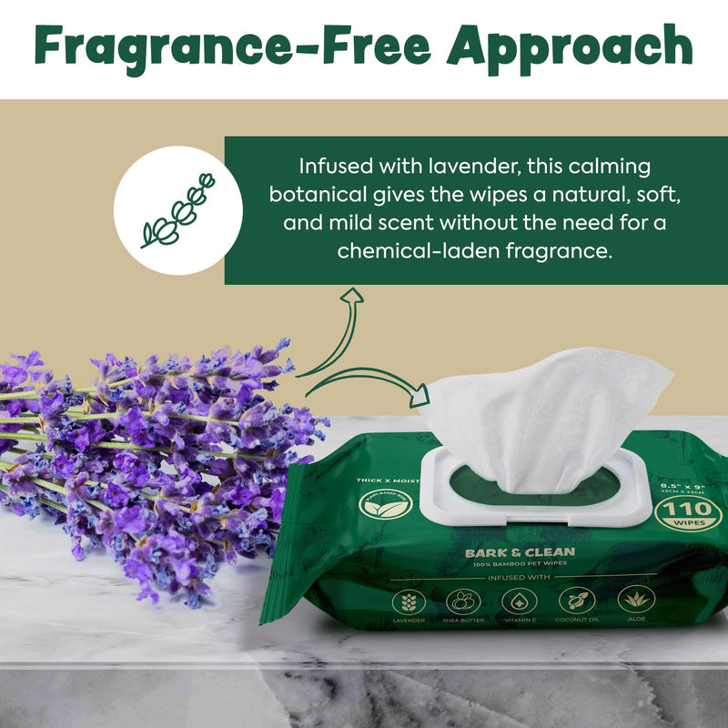 Dog Wipes for Cleaning and Deodorizing - 50 8.5" x 9" Bamboo Pet Wipes - Compostable, Hypoallergenic Puppy Wipes - Dog Wipes for Paws, Butt, and Body 50 Wipes (1 Pack of 50) - BeesActive Australia