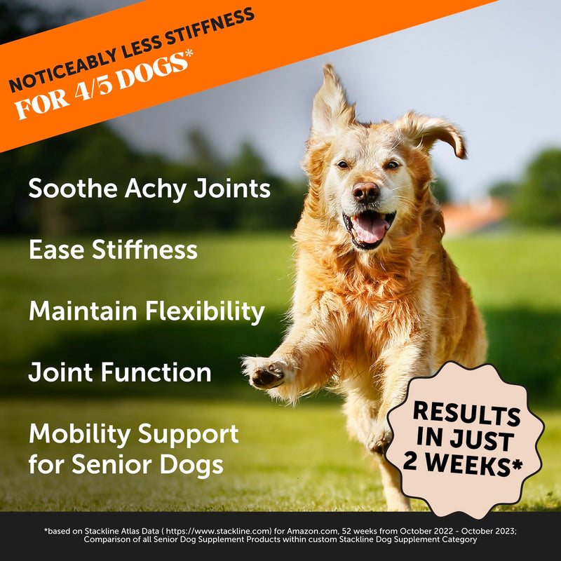 Senior Hemp Hip & Joint Support & Probiotics Virtual Bundle: Mobility Supplement & Gut Health Chews for Dogs (Chicken & Duck 90 ct)