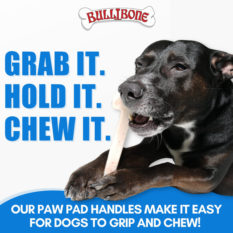 Bullibone Nylon Dog Chew Toy Nylon Bone - Improves Dental Hygiene, Easy to Grip Bottom, and Permeated with Flavor (Bacon, Large - 2 Pack) Bacon - BeesActive Australia