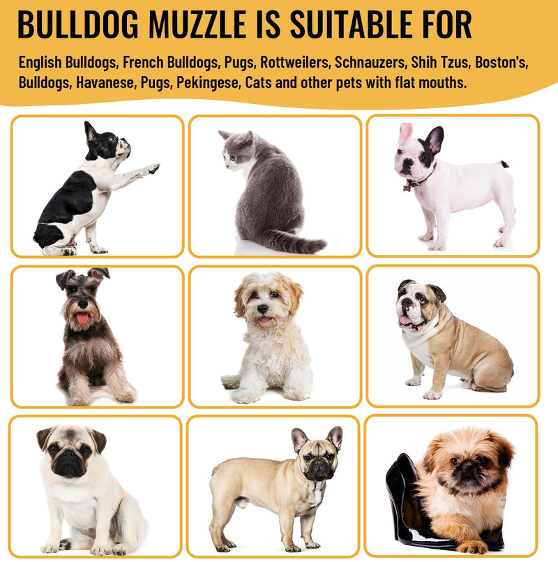 French Bulldog Muzzle, dellyy Mesh Dog Muzzle for French Bulldog, German Shepherd and Dogue de Bordeaux (Black, M) Black - BeesActive Australia