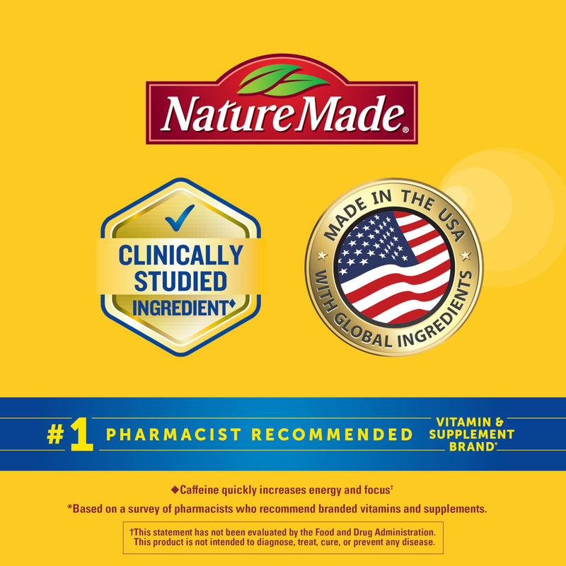 Nature Made Zero Sugar EnergyWell Drink Mix Packets, 12 Count | Caffeine, B Vitamins and Electrolytes Powder, Energy & Hydration Support, 12 Sugar Free Drink Mix Packets, 12 Day Supply