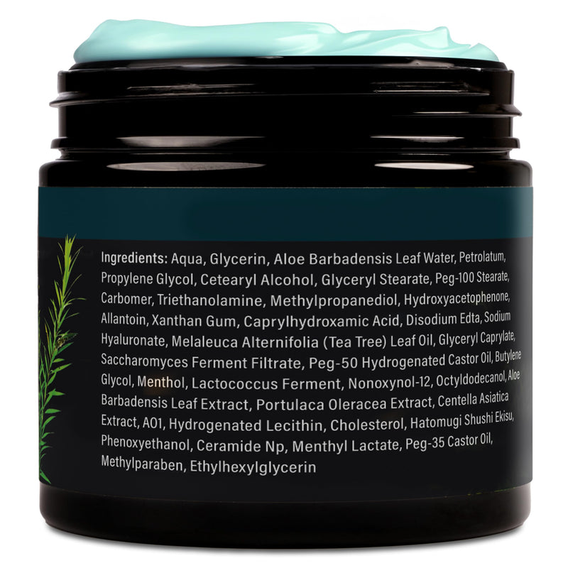 NUVADERMIS Tea Tree Oil Foot Cream – Effective Recovery Cream for Dry, Cracked Feet, Athlete’s Foot, Ringworm & Itchy Skin – Soothing Moisturizer – 7 oz - BeesActive Australia
